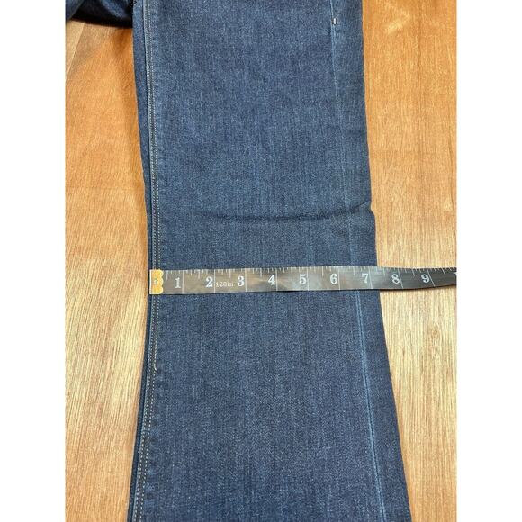 Madewell Women's Jeans Straight Bootlegger Dark Wash Denim Size 26X 32 Blue Low - Picture 14 of 15